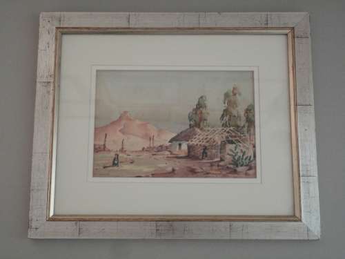 NILS ANDERSEN WATERCOLOUR - Rondavel Landscape.