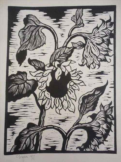 Gregoire Boonzaier Linocut  Signed and Dated  R14 500