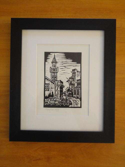 Gregoire Boonzaier Linocut  Signed and Dated  R9 500