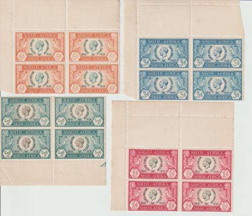 silver jjubilee blocks of 4 silght toning see scan