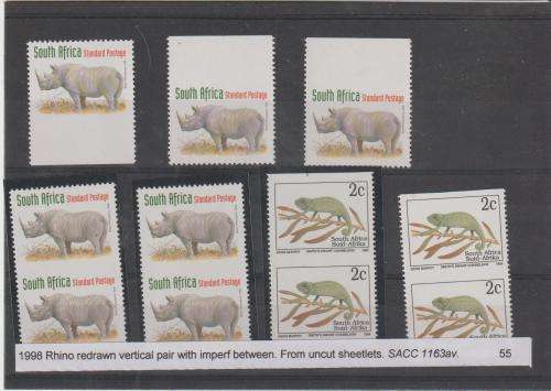selection of definitive stamps imperf top bottom and centre