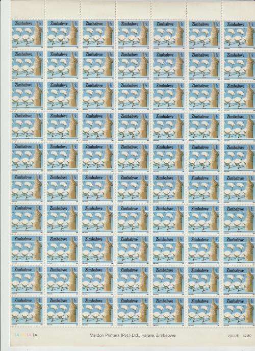 zimbabwe full sheets x 4 mnh
