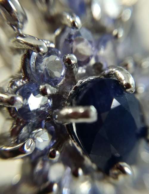 FOR BUYER heart to heart ONLY REAL TANZANITE SAPPHIRE 925 SILVER RING SIZE 7