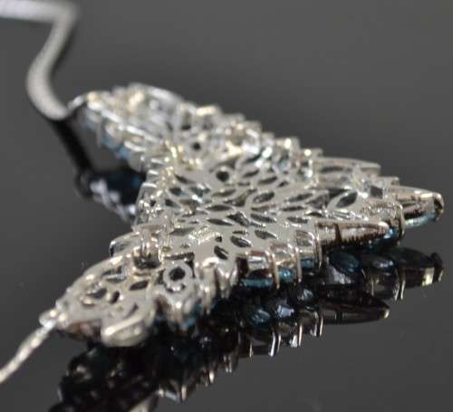 GENUINE TOP QUALITY BLUE TOPAZ 925 SILVER NECKLACE