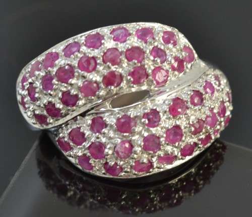 REAL RICH PINK RUBY RING SIZE 8