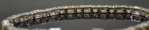 GENUINE CITRINE 925 SILVER BRACELET