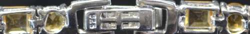GENUINE CITRINE 925 SILVER BRACELET
