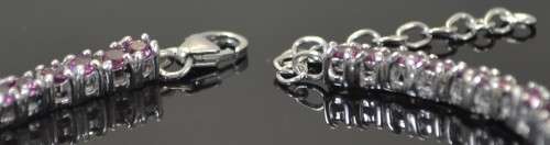 RHODOLITE GARNET 925 SILVER BRACELET
