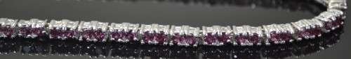 RHODOLITE GARNET 925 SILVER BRACELET
