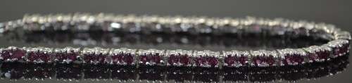 RHODOLITE GARNET 925 SILVER BRACELET