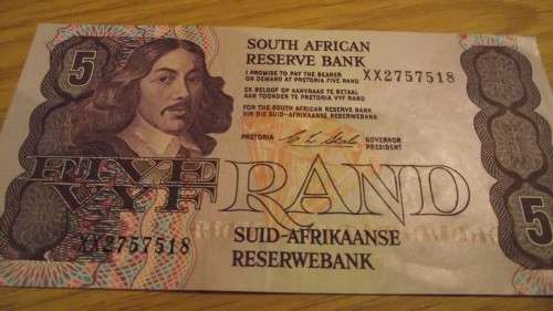 1990 : C L STALS 1 ST ISSUE : UNC REPLACEMENT R 5 BANKNOTE - XX