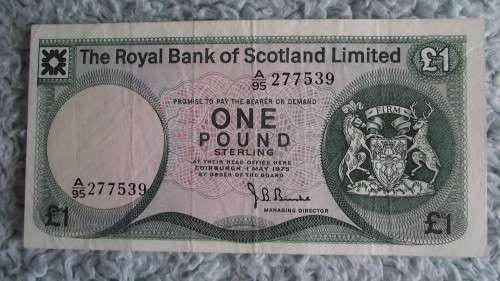 BANK OF SCOTLAND : 3 X 1 POUND NOTES : VARIOUS ISSUES