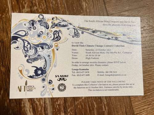 2011 David Tlale climate change 14g medal