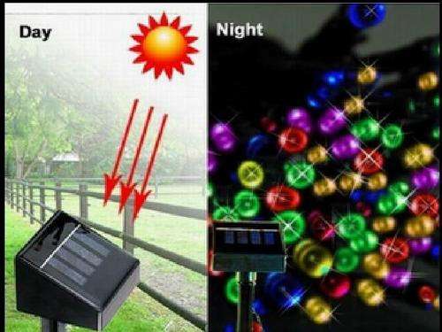 "NEW STOCK" BEAUTIFULL **SOLAR POWERED MULTICOLOUR FAIRY LIGHTS**1 X 12m LENGTH - 100 LED LIGHTS