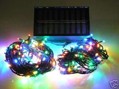 BEAUTIFULL **SOLAR POWERED MULTICOLOUR FAIRY LIGHTS**1 X 12m LENGTH - 100 LED LIGHTS