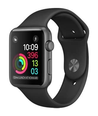 Apple I watch 2nd edition (Latest model)  42 mm space grey case with sports black sports band