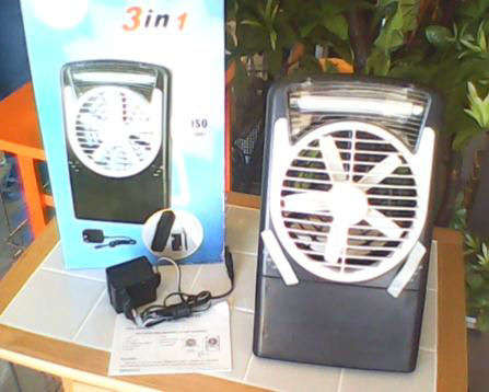 Multi function rechargeable fan/light