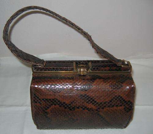 Vintage Snake Skin Handbag by Pointer