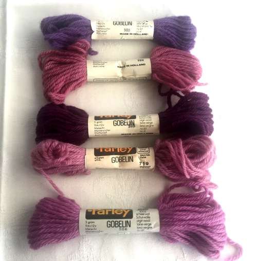 Assorted Lilac Tapestry Wool Skeins