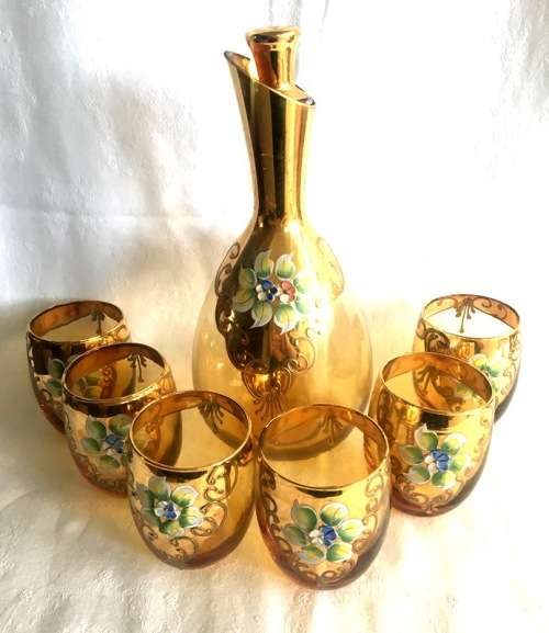 Venetian Glass Drink Set