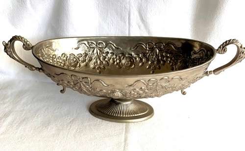 Silver Plated Oblong Vase