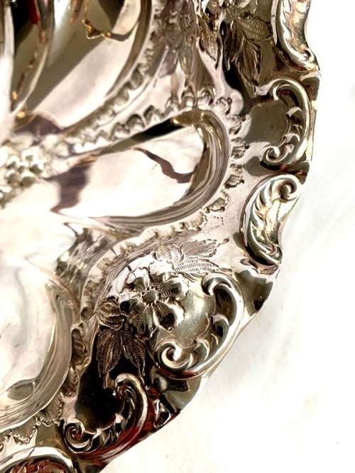 Silver Plated Swing handle basket