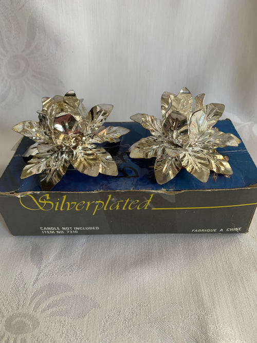 Silver Plated Candle Holders