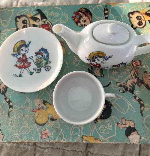 Vintage Toy Porcelain Tea Set in original box