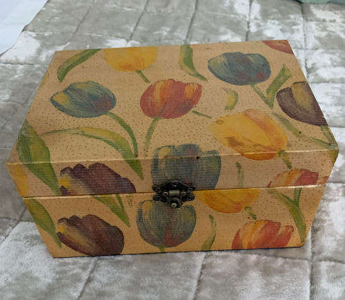 Decoupaged Wooden Jewellery box