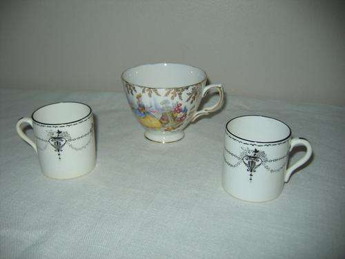 Shelley Demitasse and Colclough tea cup