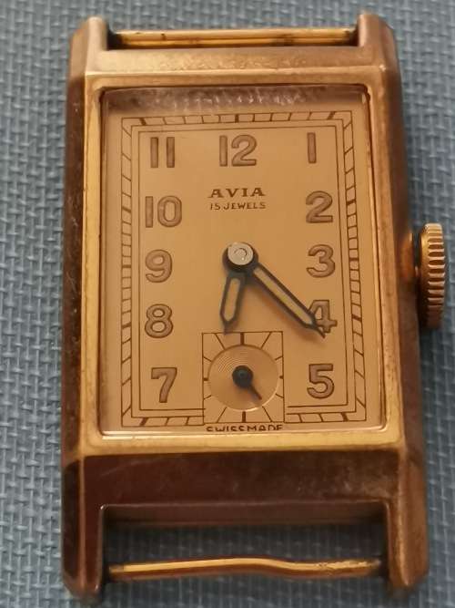 AVIA LADIES 15 JEWELS ROLLED GOLD LADIES VINTAGE MID CENTURY WATCH - WORKING - SWISS MADE