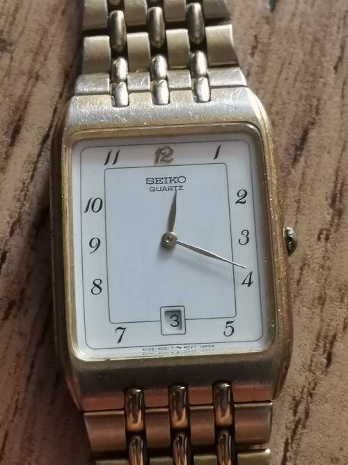 SEIKON MENS GOLD PLATED WATCH - WORKING