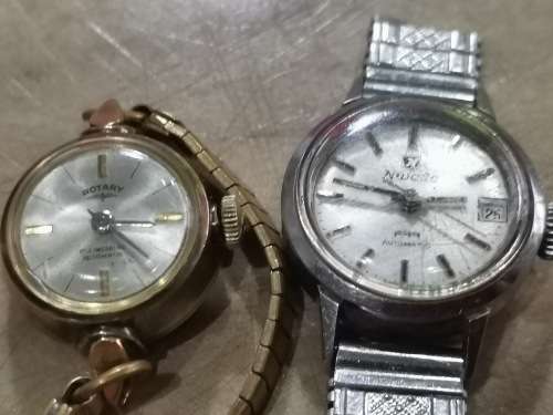 VINTAGE LADIES ROTARY AND NIVADA AUTOMATIC WATCHES - WORKING