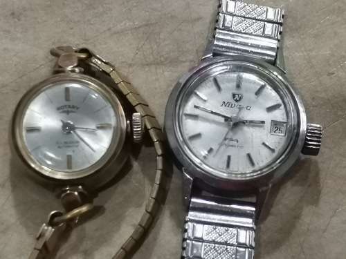 VINTAGE LADIES ROTARY AND NIVADA AUTOMATIC WATCHES - WORKING