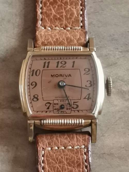 MORIVA 10K RG MID-CENTURY VINTAGE LADIES WATCH - WORKS 100%