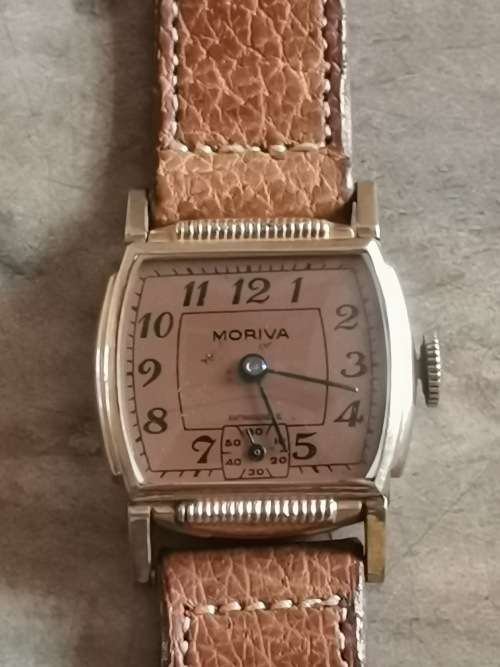 MORIVA 10K RG MID-CENTURY VINTAGE LADIES WATCH - WORKS 100%