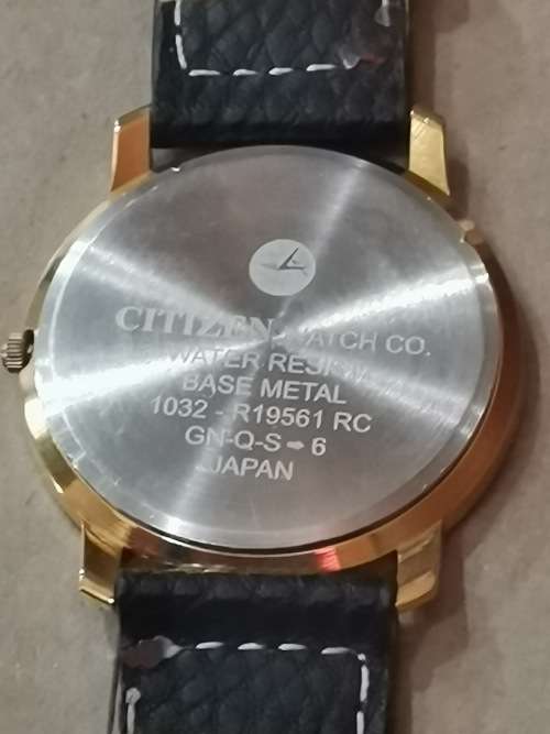 CITIZEN MENS GOLD PLATED WATCH WITH HUGE 42MM DIAL IN EXCELLENT WORKING CONDITION