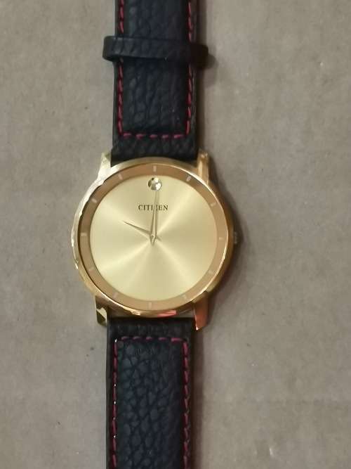 CITIZEN MENS GOLD PLATED WATCH WITH HUGE 42MM DIAL IN EXCELLENT WORKING CONDITION