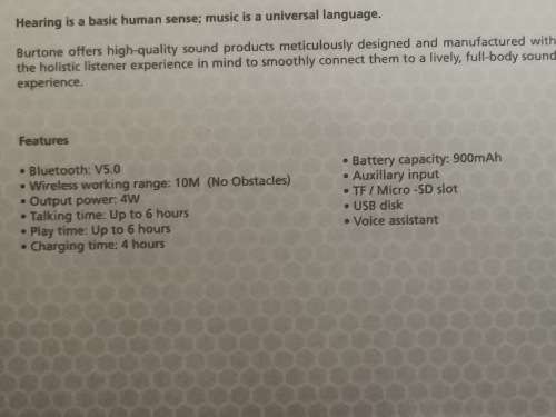 BURTONE PORTABLE WIRELESS BLUETOOTH SPEAKER - NEW IN BOX