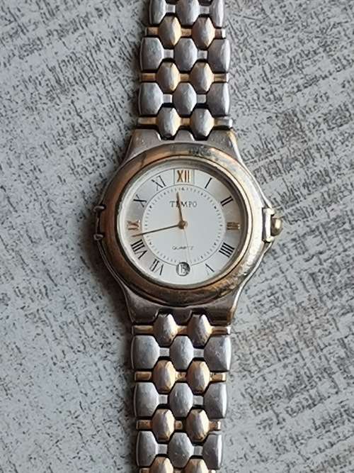 MENS TEMPO GOLD PLATED WATCH IN EXCELLENT WORKING CONDITION