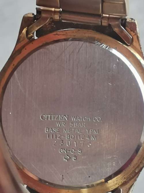 MENS GOLD PLATED CITIZEN WATCH IN EXCELLENT WORKING CONDITION