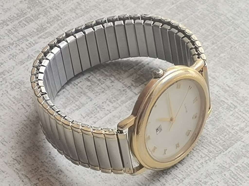 WIN MENS GOLD PLATED WATCH IN EXCELLENT WORKING CONDITION