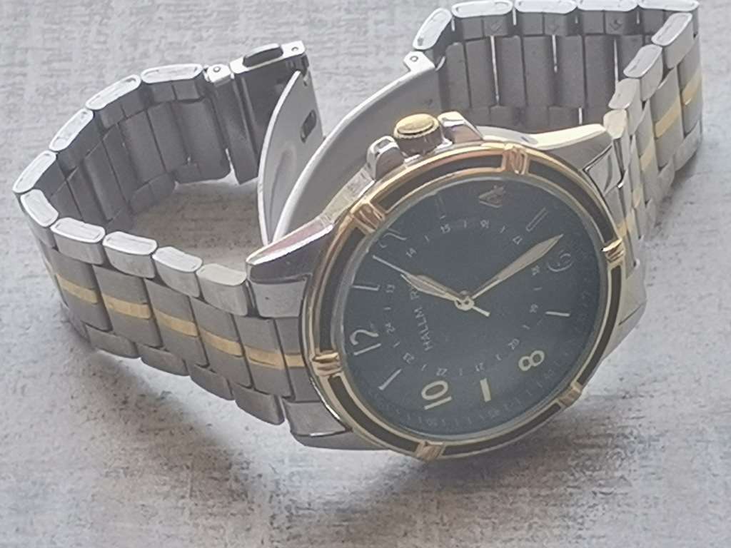 MENS STUNNING HALLMARK 2 TONE WATCH IN EXCELLENT WORKING CONDITION