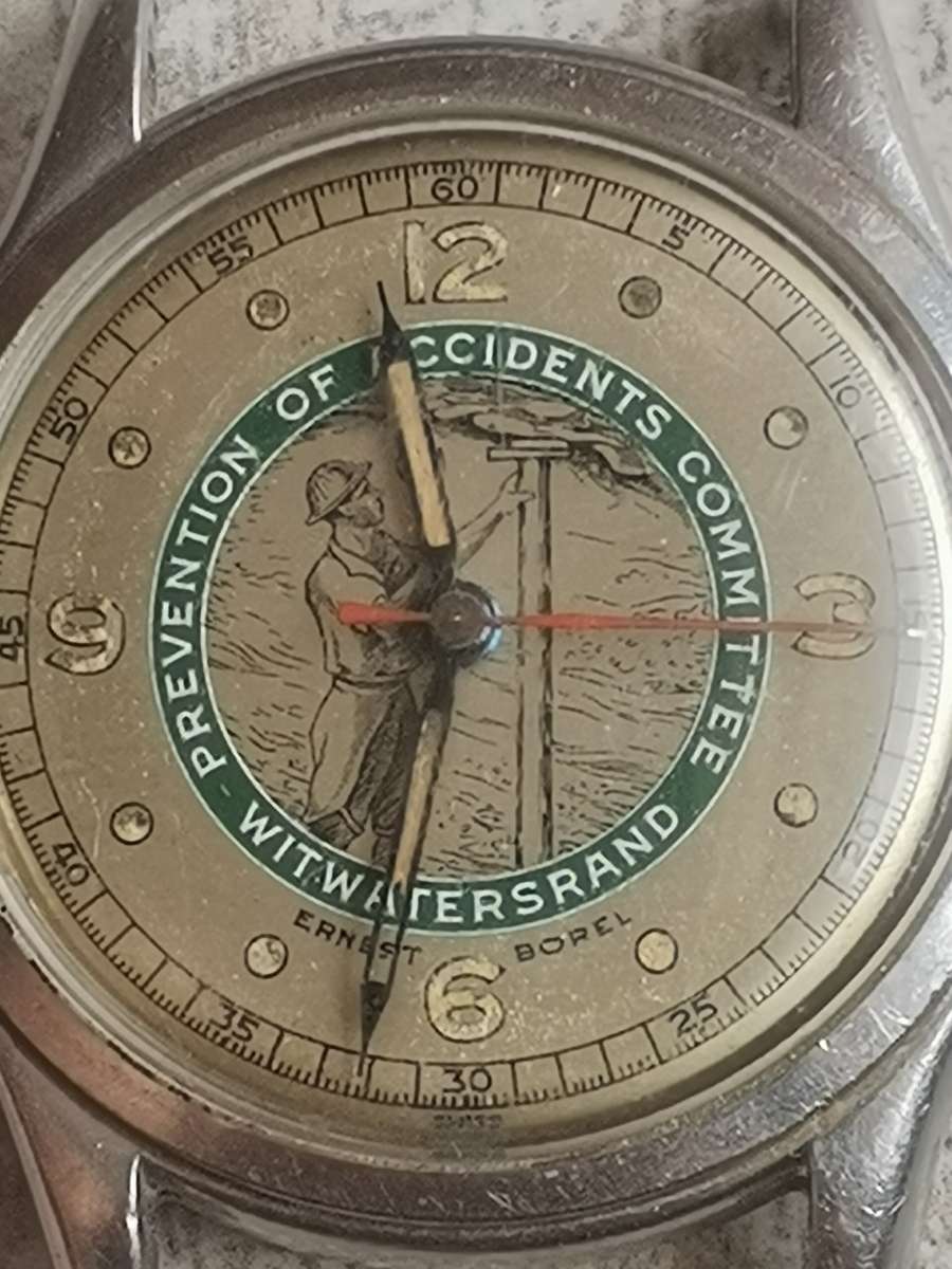 VINTAGE MENS ERNEST BOREL SWISS MADE AUTOMATIC WATCH - NOT WORKING REQUIRES SERVICE OR REPAIR