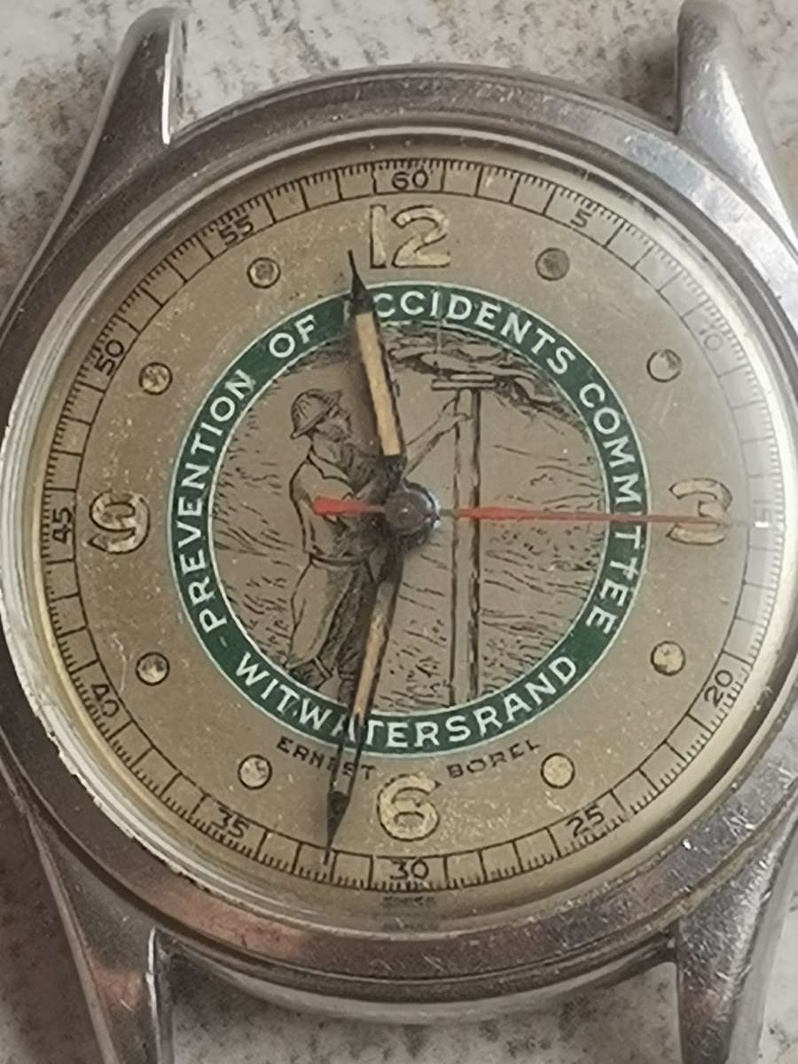 VINTAGE MENS ERNEST BOREL SWISS MADE AUTOMATIC WATCH - NOT WORKING REQUIRES SERVICE OR REPAIR