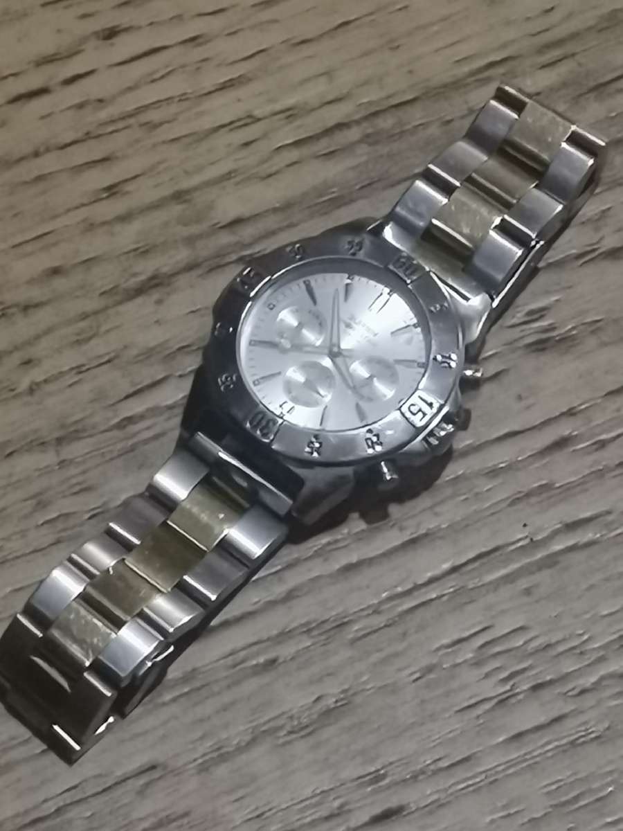 BUREN SPORTSTAR CLASSIC MENS STAINLESS STEEL WATCH IN EXCELLENT WORKING CONDITION