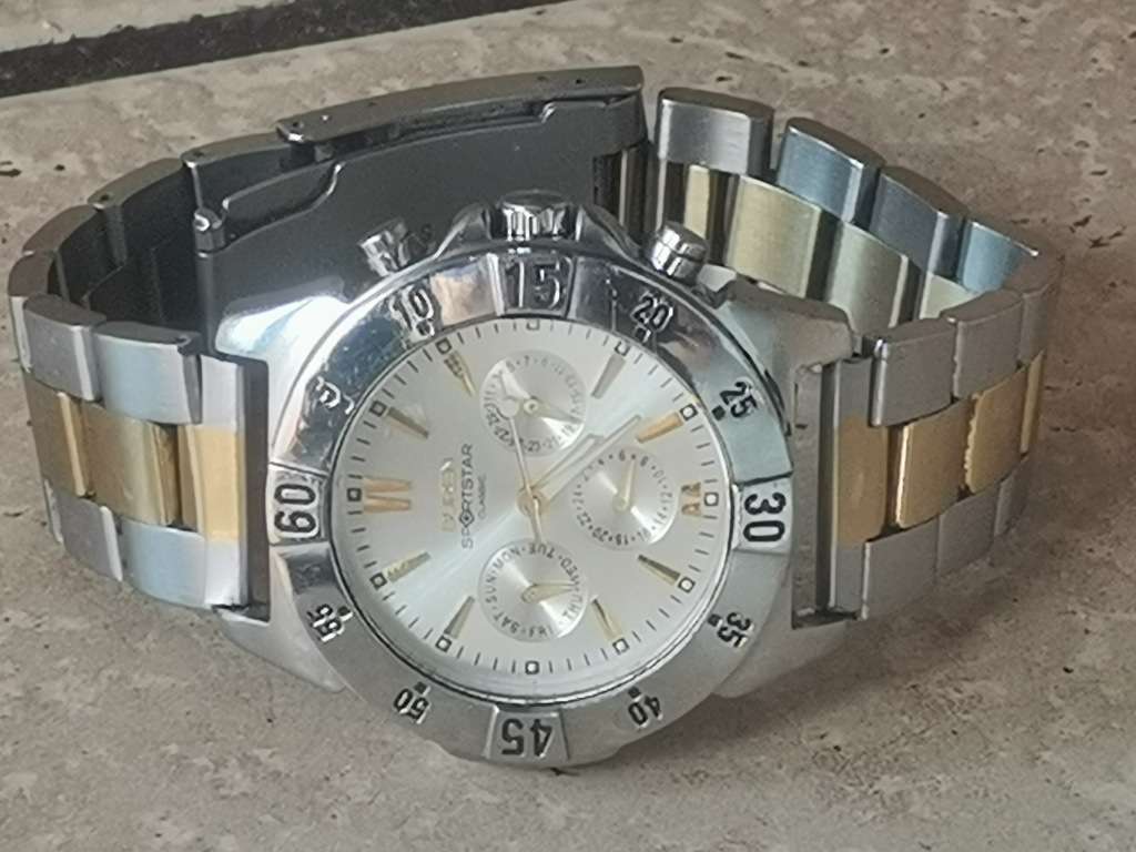 BUREN SPORTSTAR CLASSIC MENS STAINLESS STEEL WATCH IN EXCELLENT WORKING CONDITION