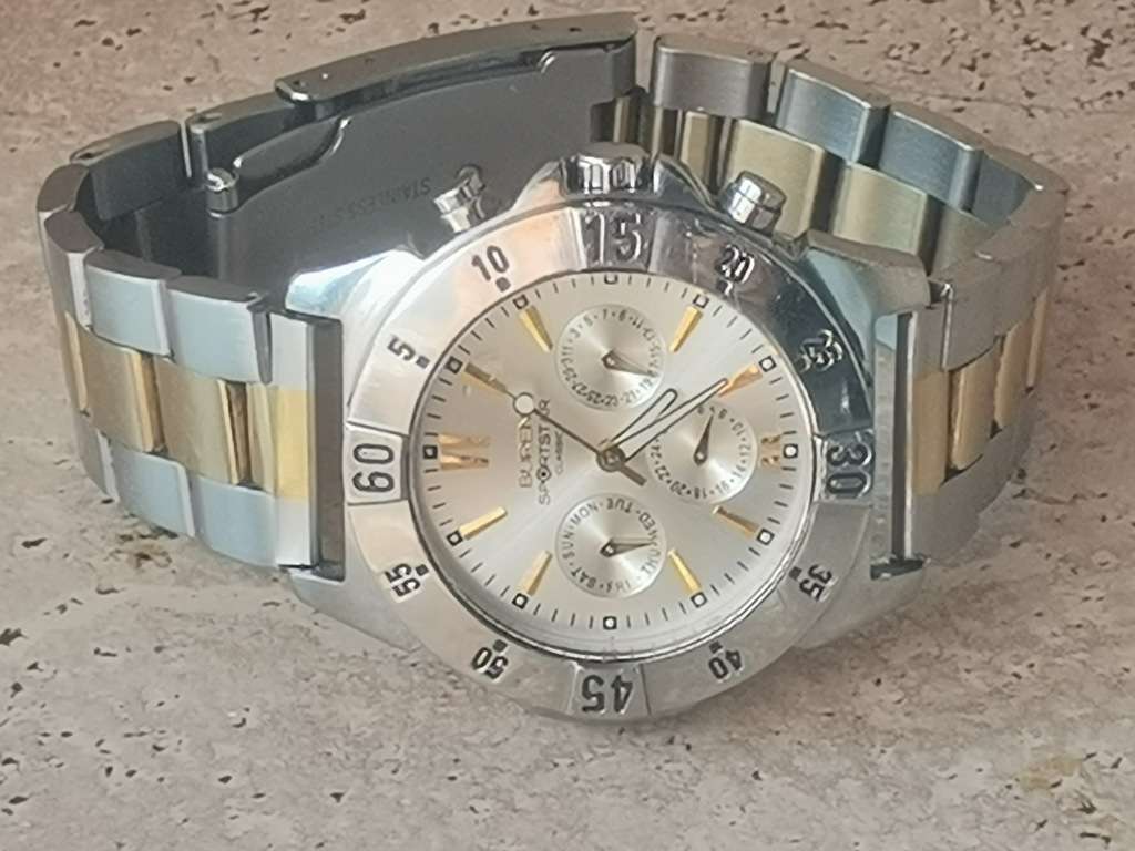 BUREN SPORTSTAR CLASSIC MENS STAINLESS STEEL WATCH IN EXCELLENT WORKING CONDITION