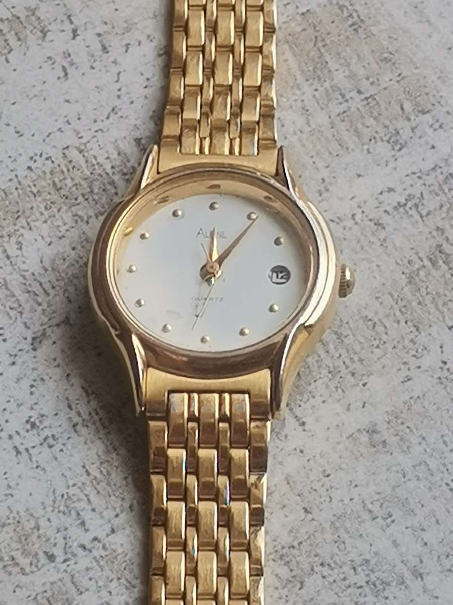 STUNNING ALPINE LADIES GOLD PLATED WATCH IN EXCELLENT WORKING CONDITION