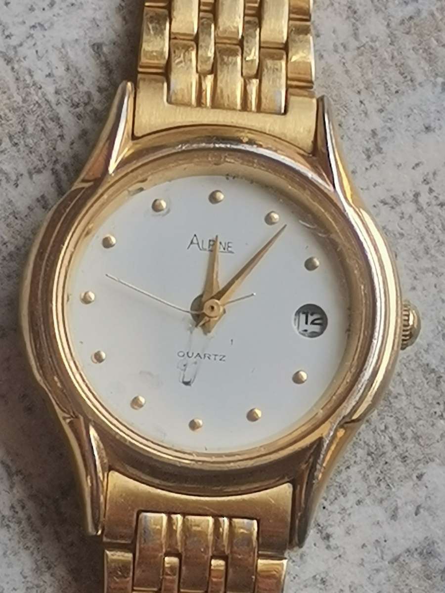 STUNNING ALPINE LADIES GOLD PLATED WATCH IN EXCELLENT WORKING CONDITION
